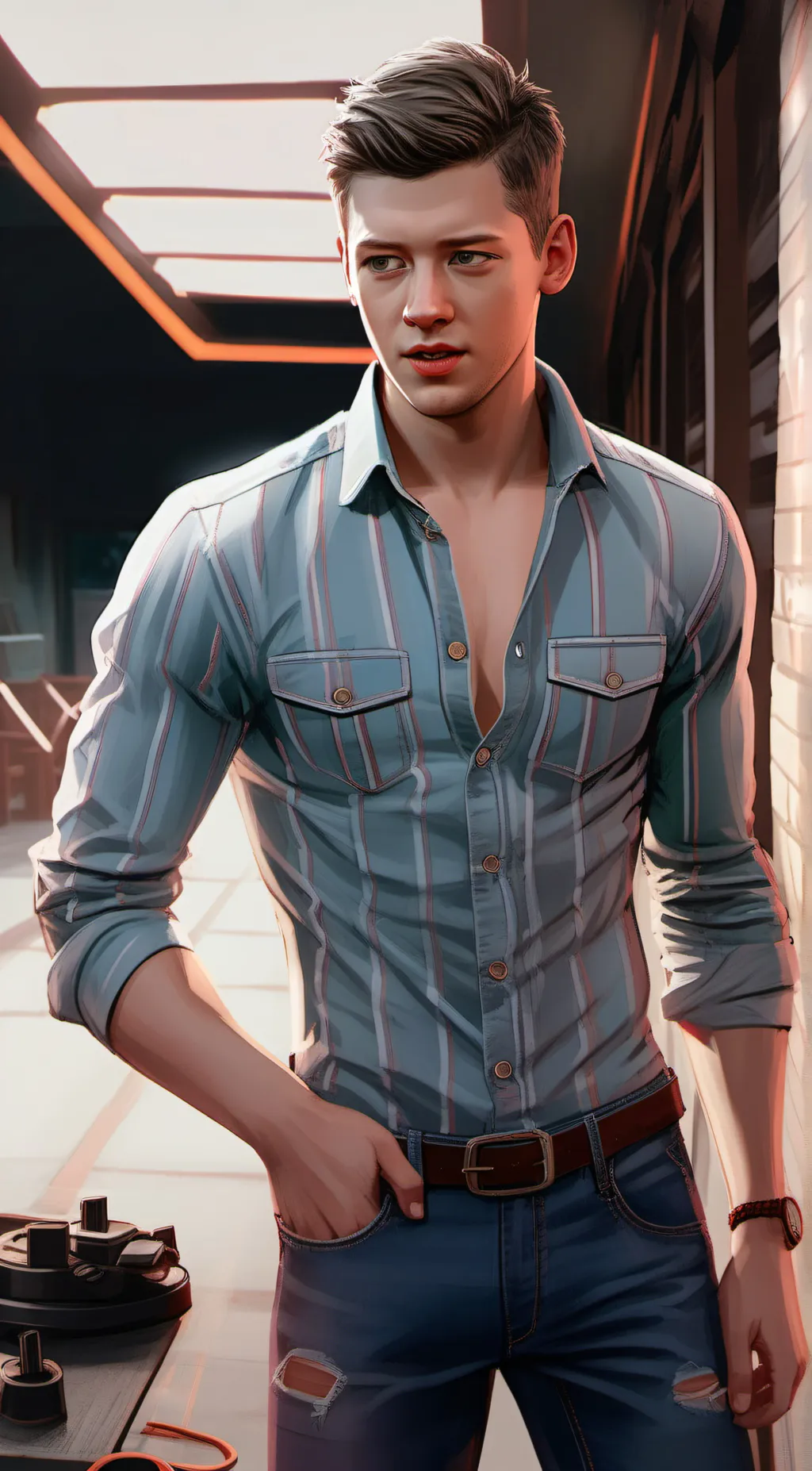 ai character: ej Caswell  background