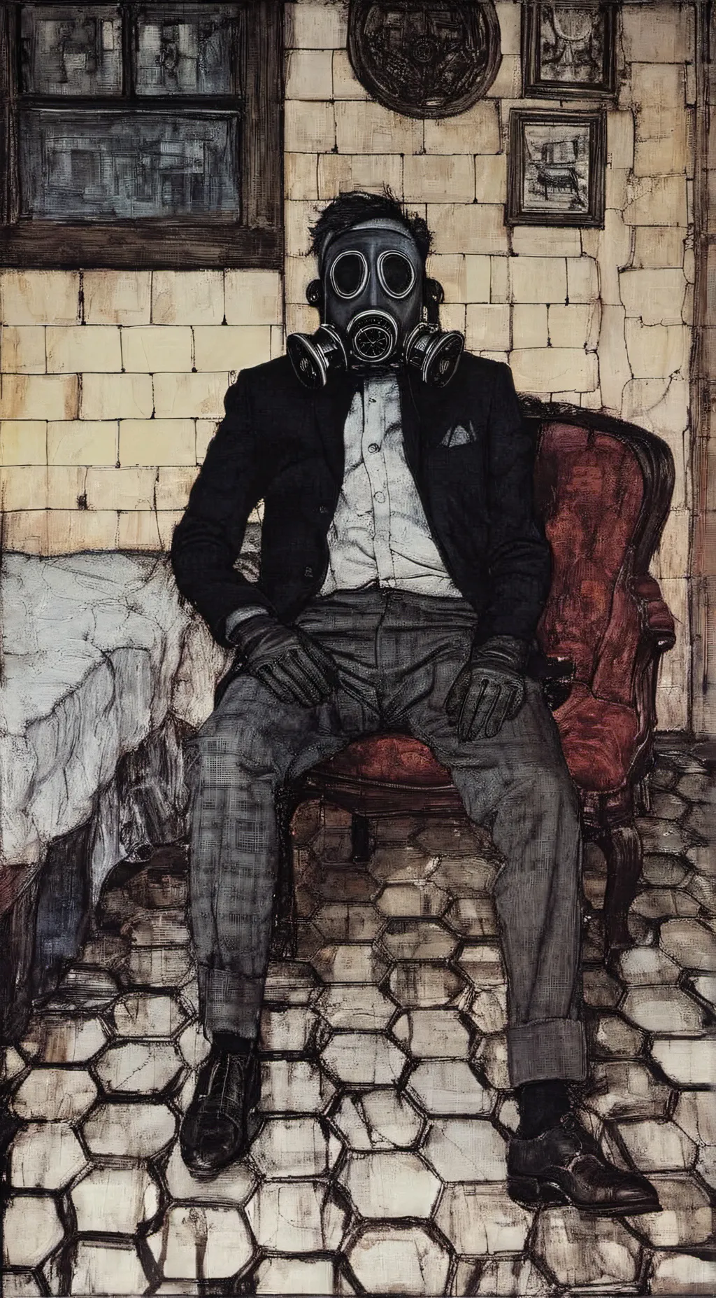ai character: The Gas Mask Man background