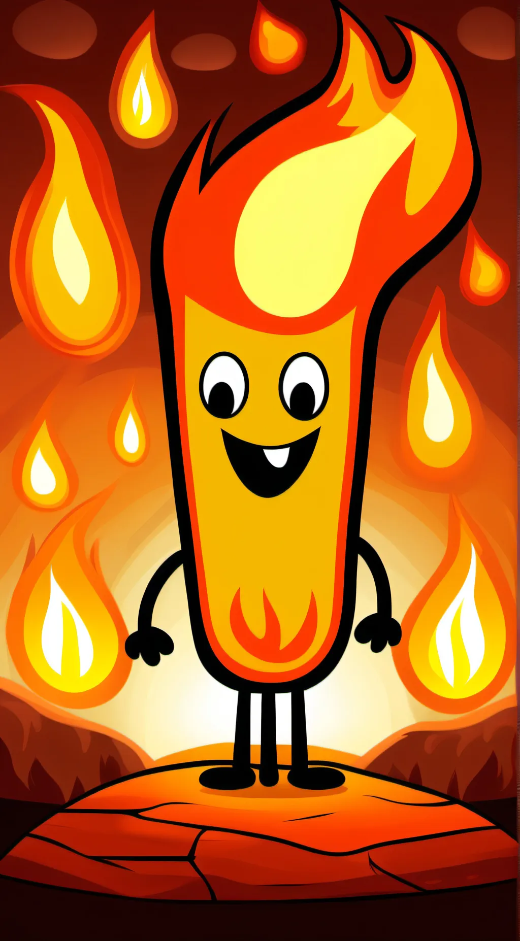 ai character: Fiery jr background