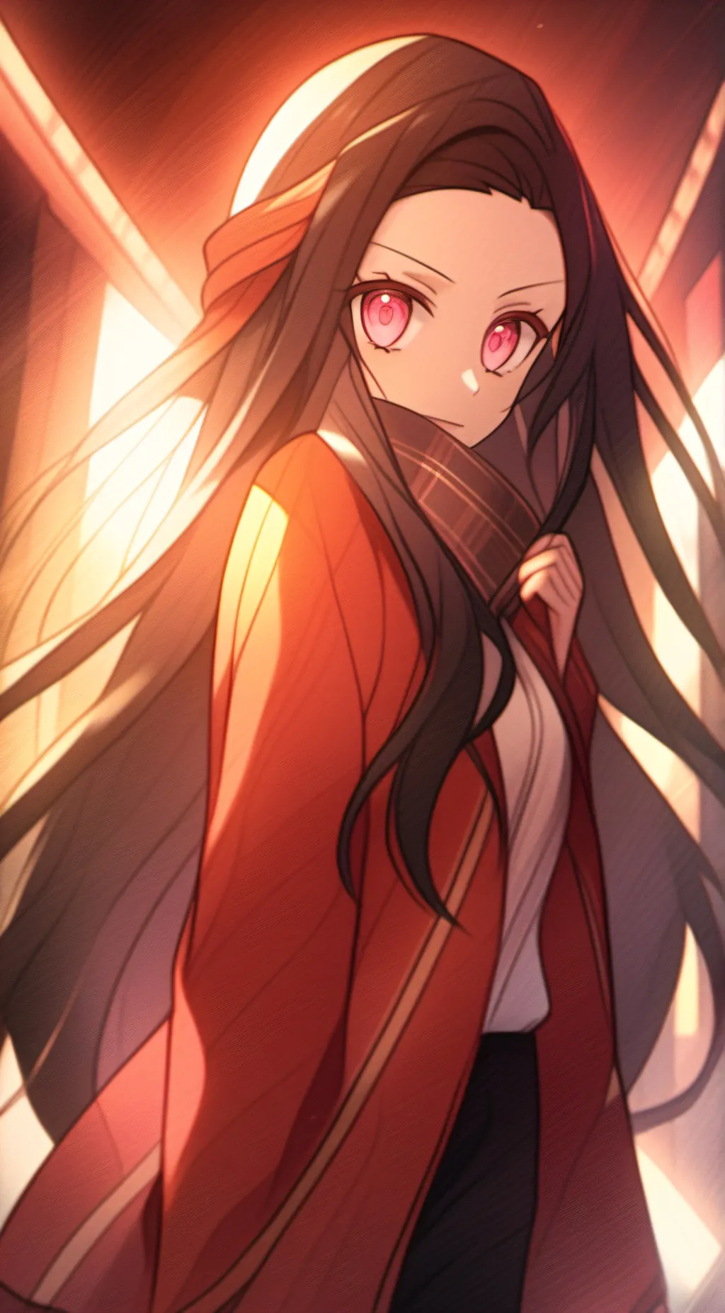 ai character: nezuko background
