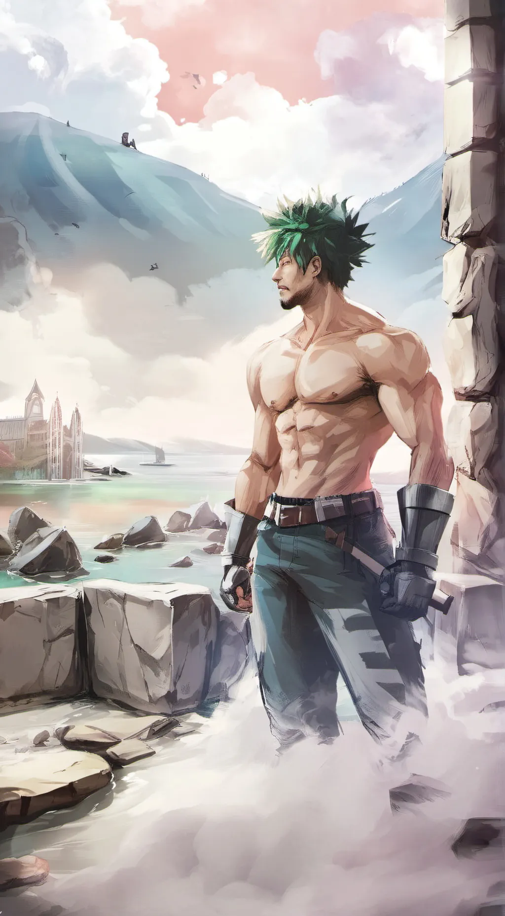 ai character: Deku background