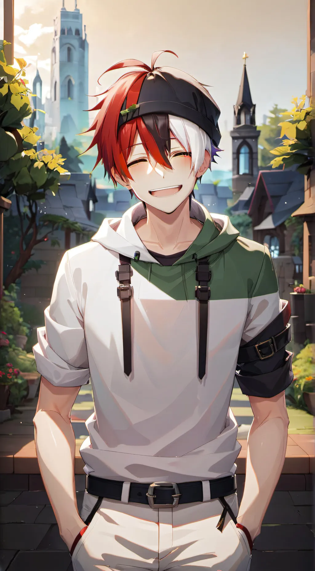 ai character: Shoto Todoroki  background
