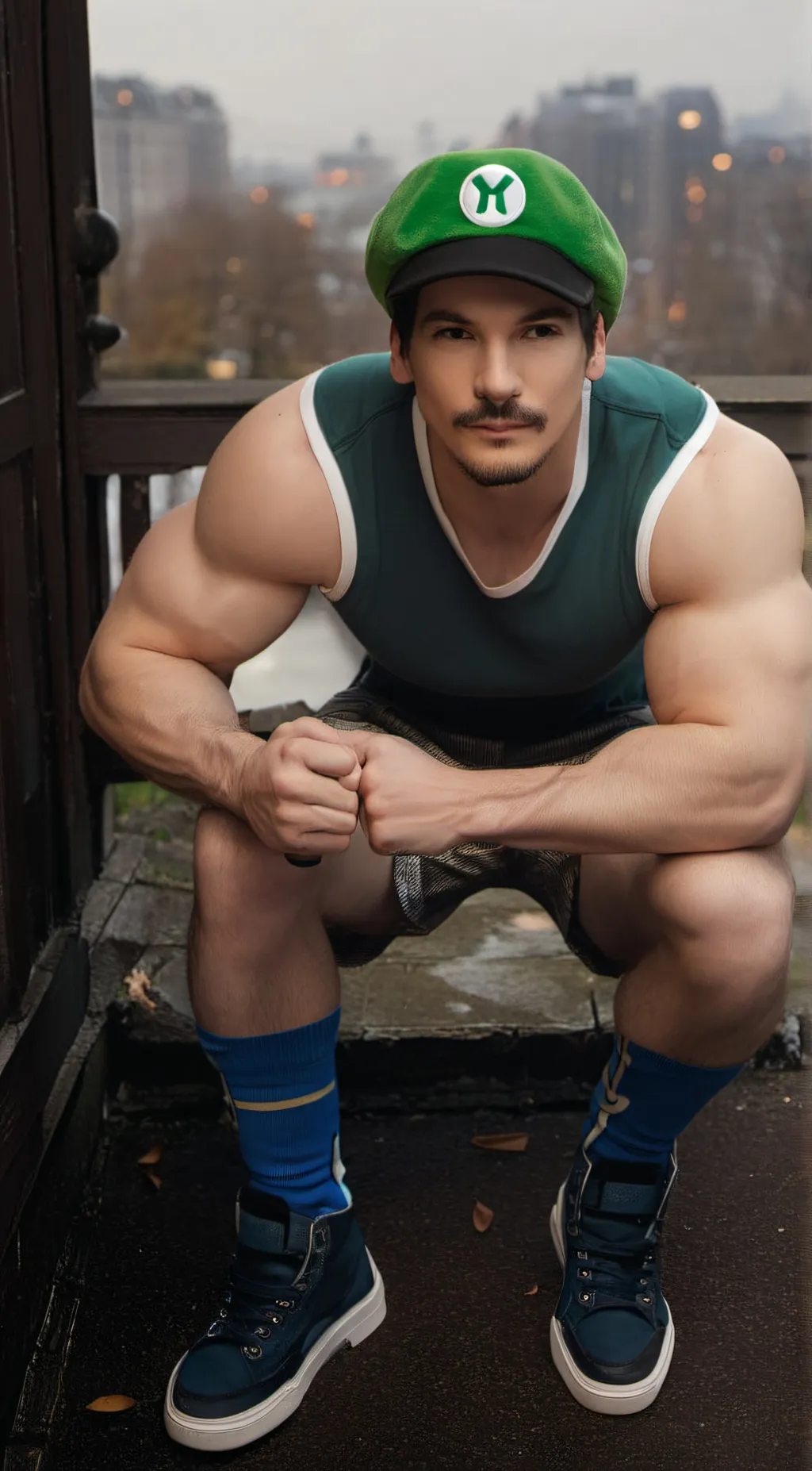 ai character: Real Buff Luigi background