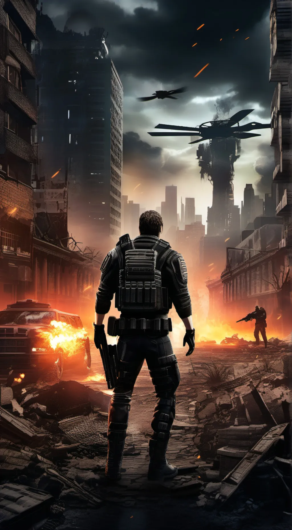 ai character: Leon S Kennedy  background