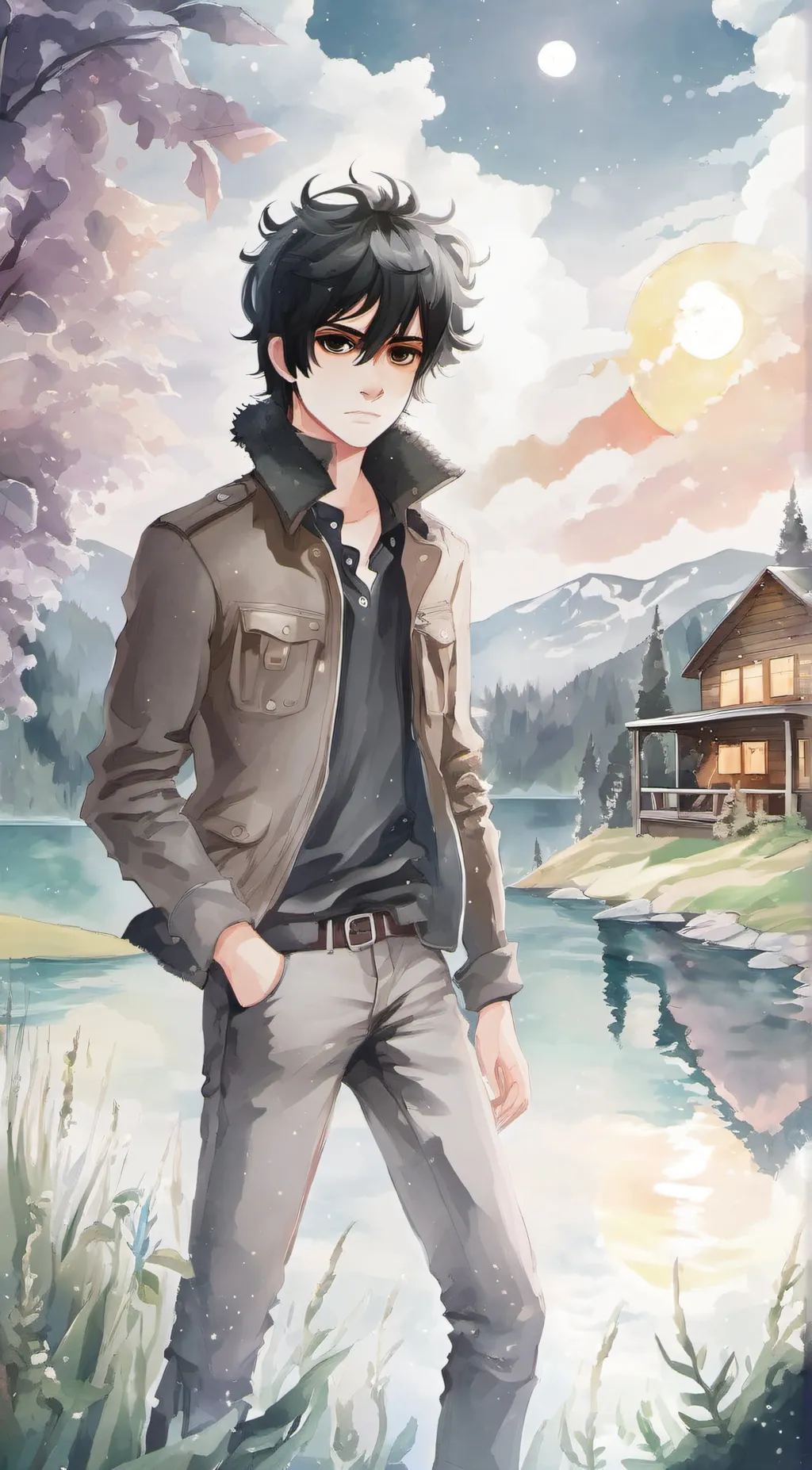 ai character: Nico Di Angelo background