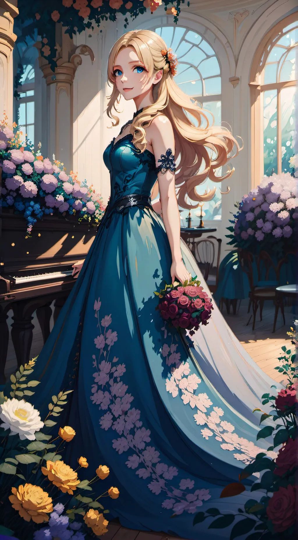 ai character: violet  background