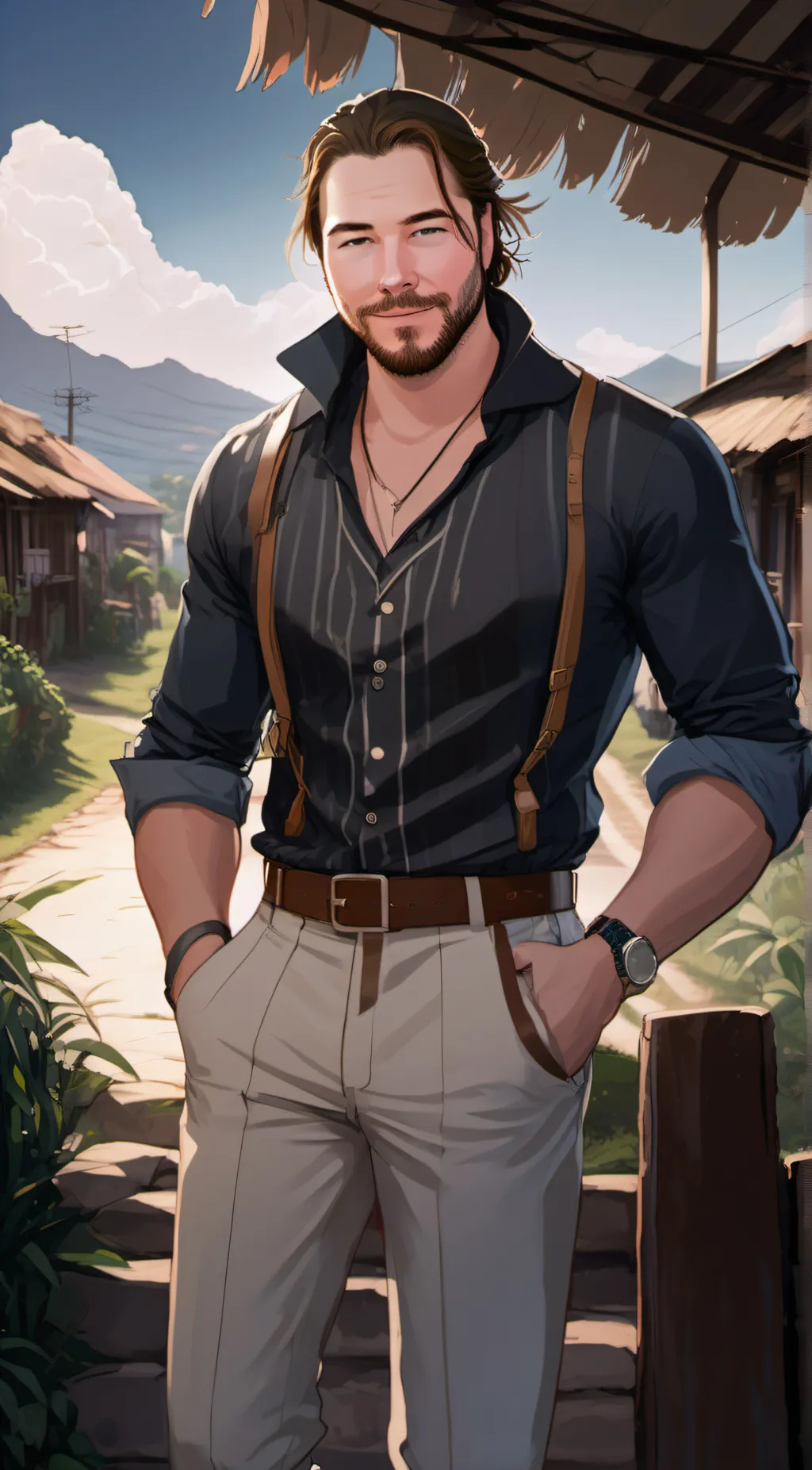 ai character: Adam. background