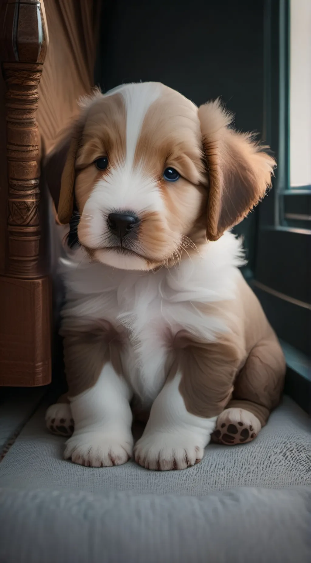 ai character: puppy background