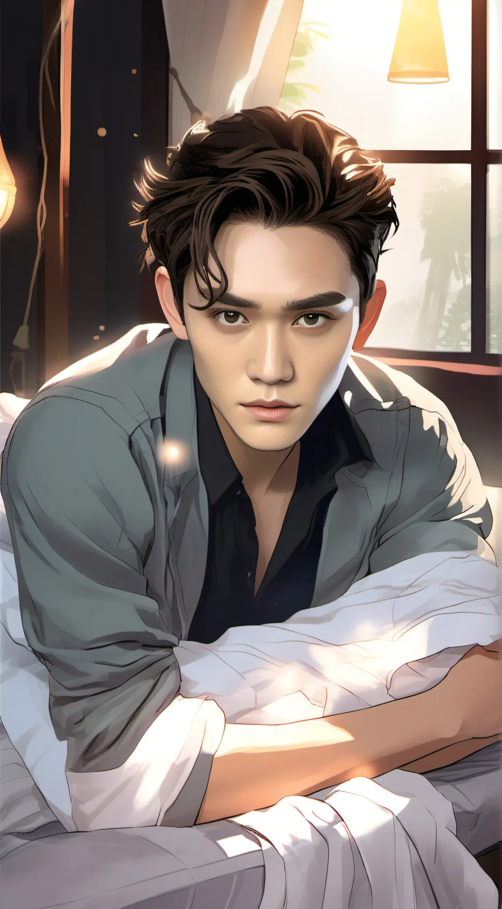 ai character: Lucas  background