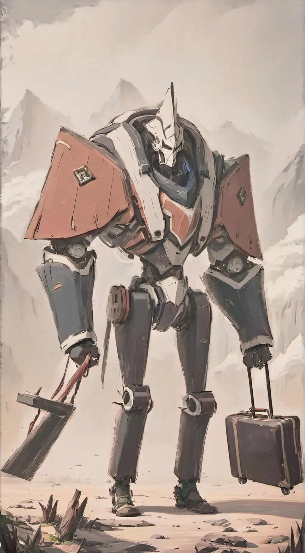 ai character: Grim background