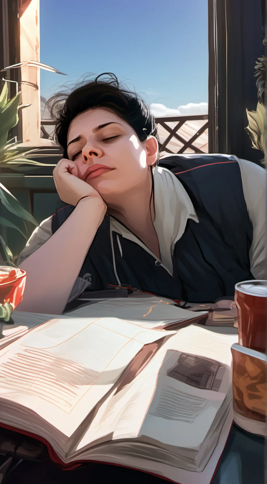 ai character: Sleeping sasha background