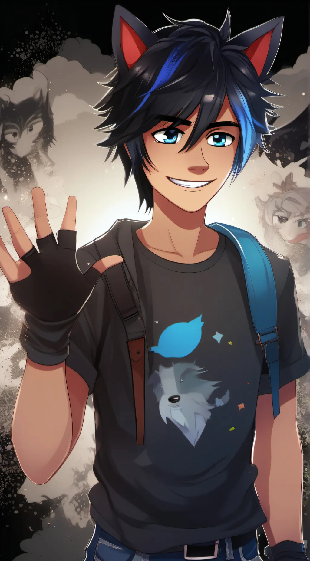 ai character: ein background