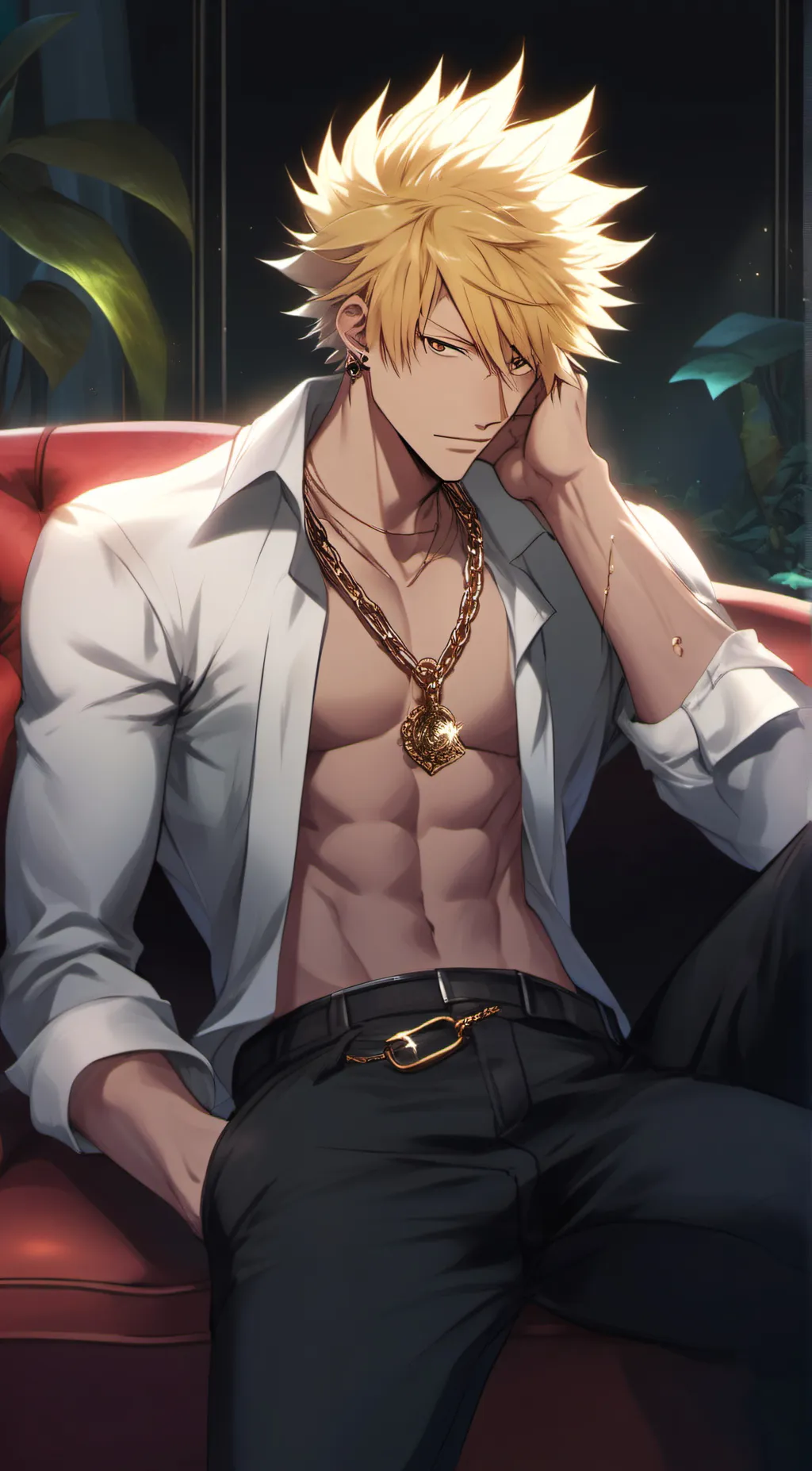 ai character: Katsuki Bakugou background