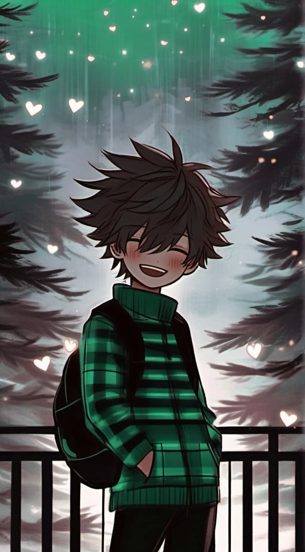 ai character: deku  background