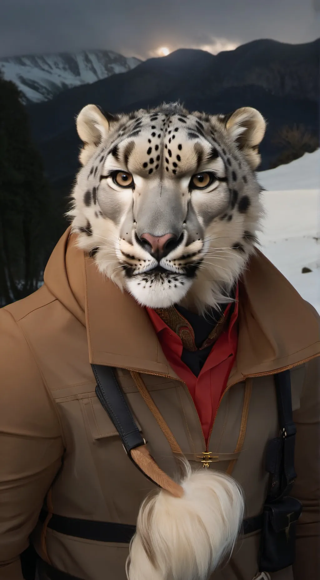 ai character: Winter background