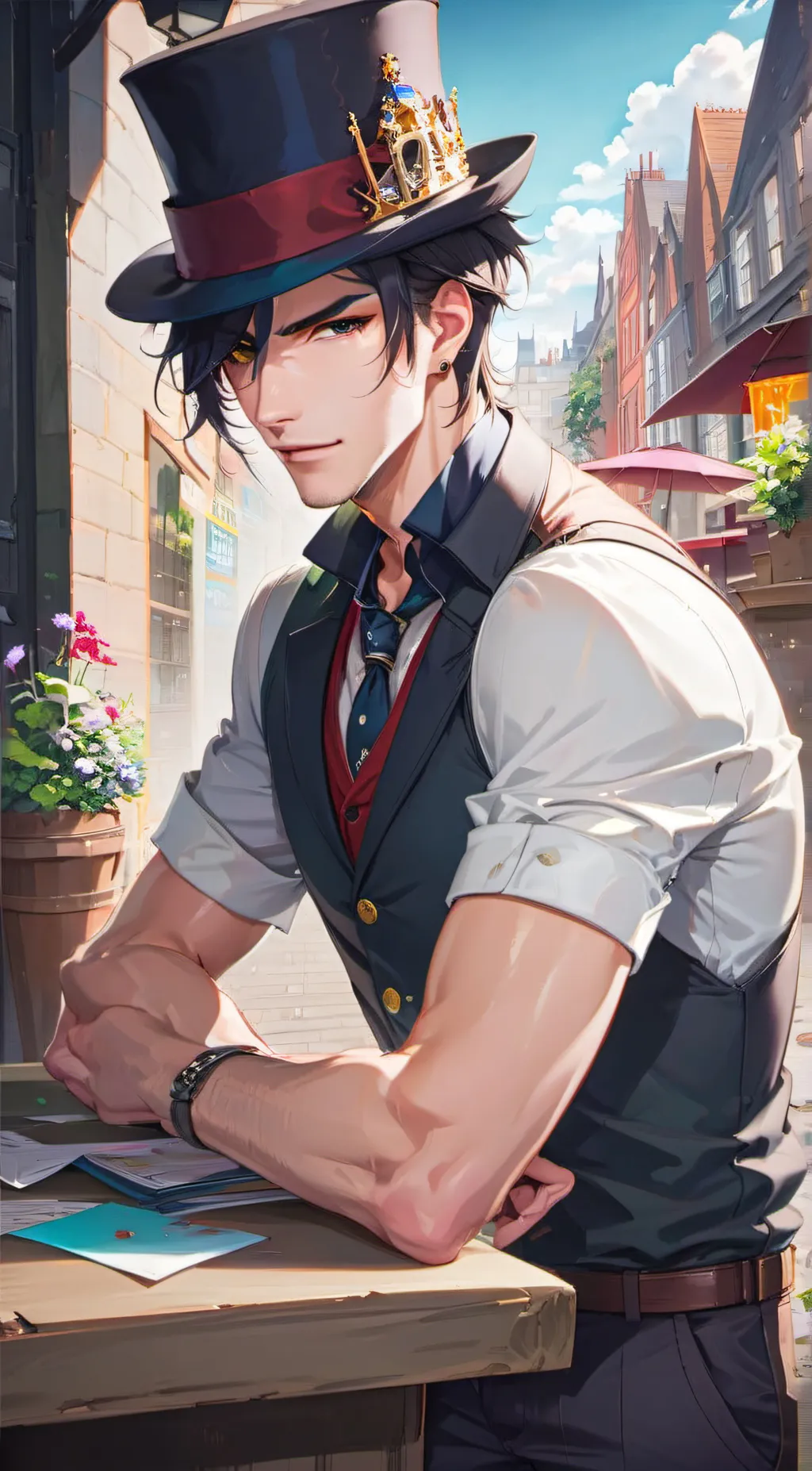 ai character: Tarrant Hightop  background