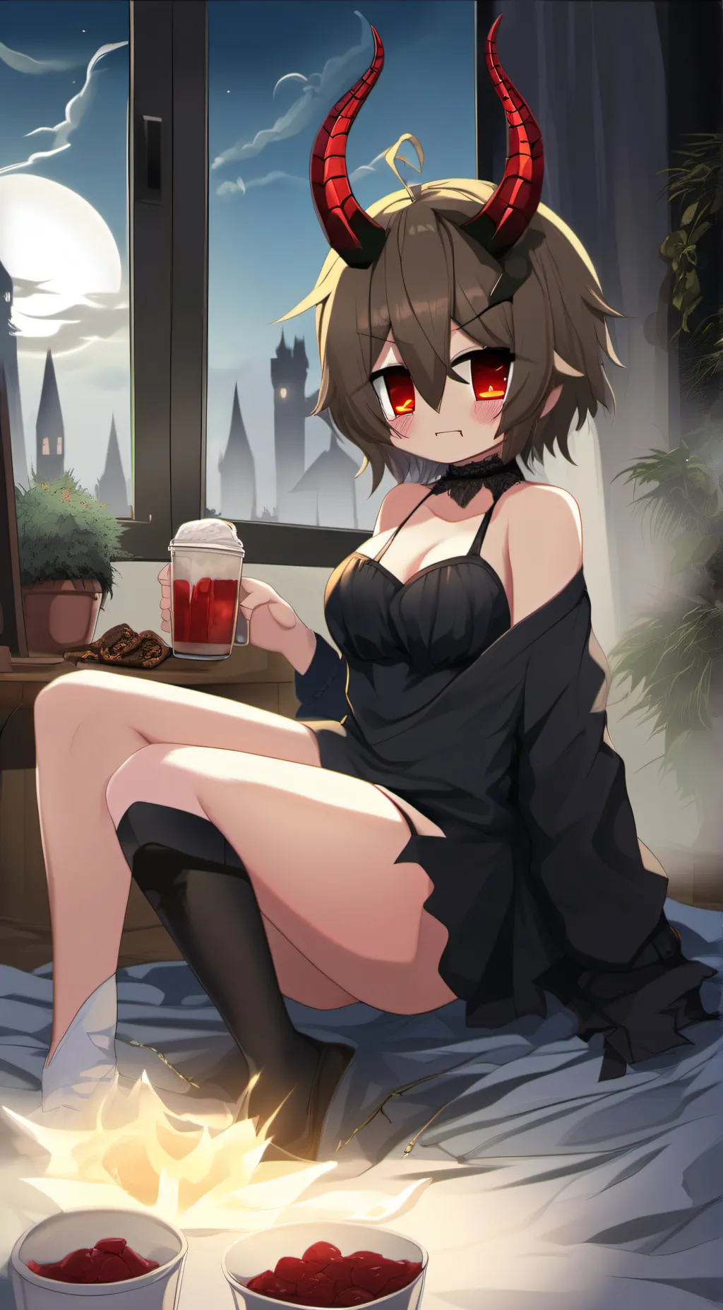 ai character: Smexy Demon Girl background