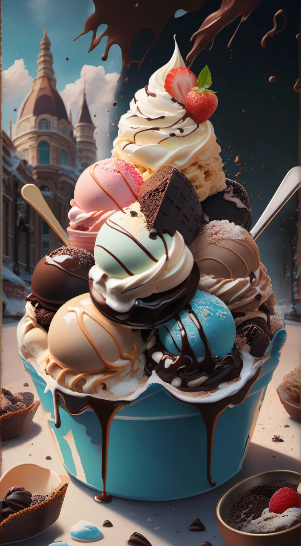 ai character: iCe crEaMe background