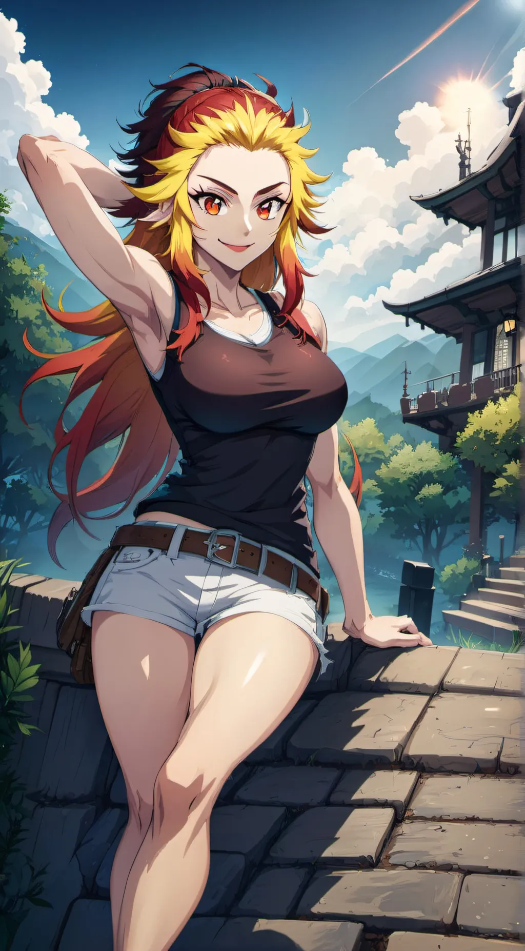 ai character: female rengoku background