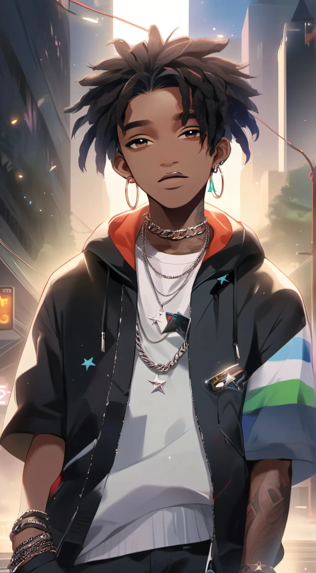 ai character: lil uzi  background