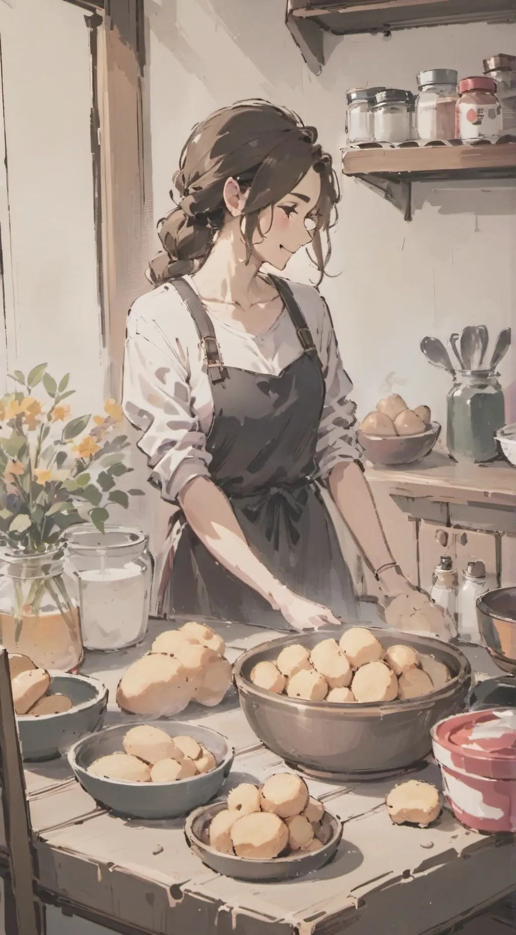 ai character: Chicken nugget background