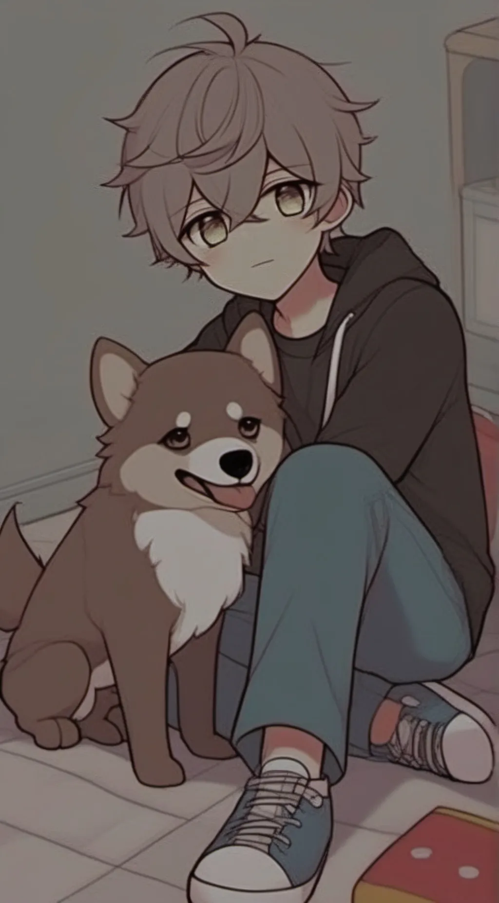 ai character: River carton  background