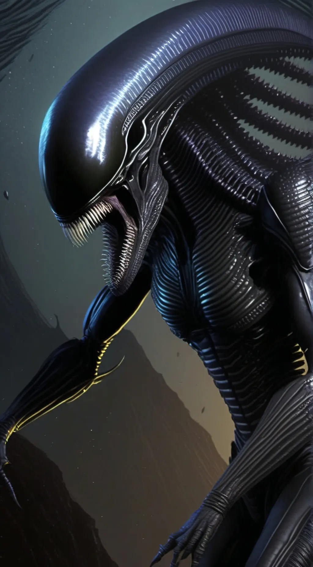 ai character: Xenomorph warrior  background