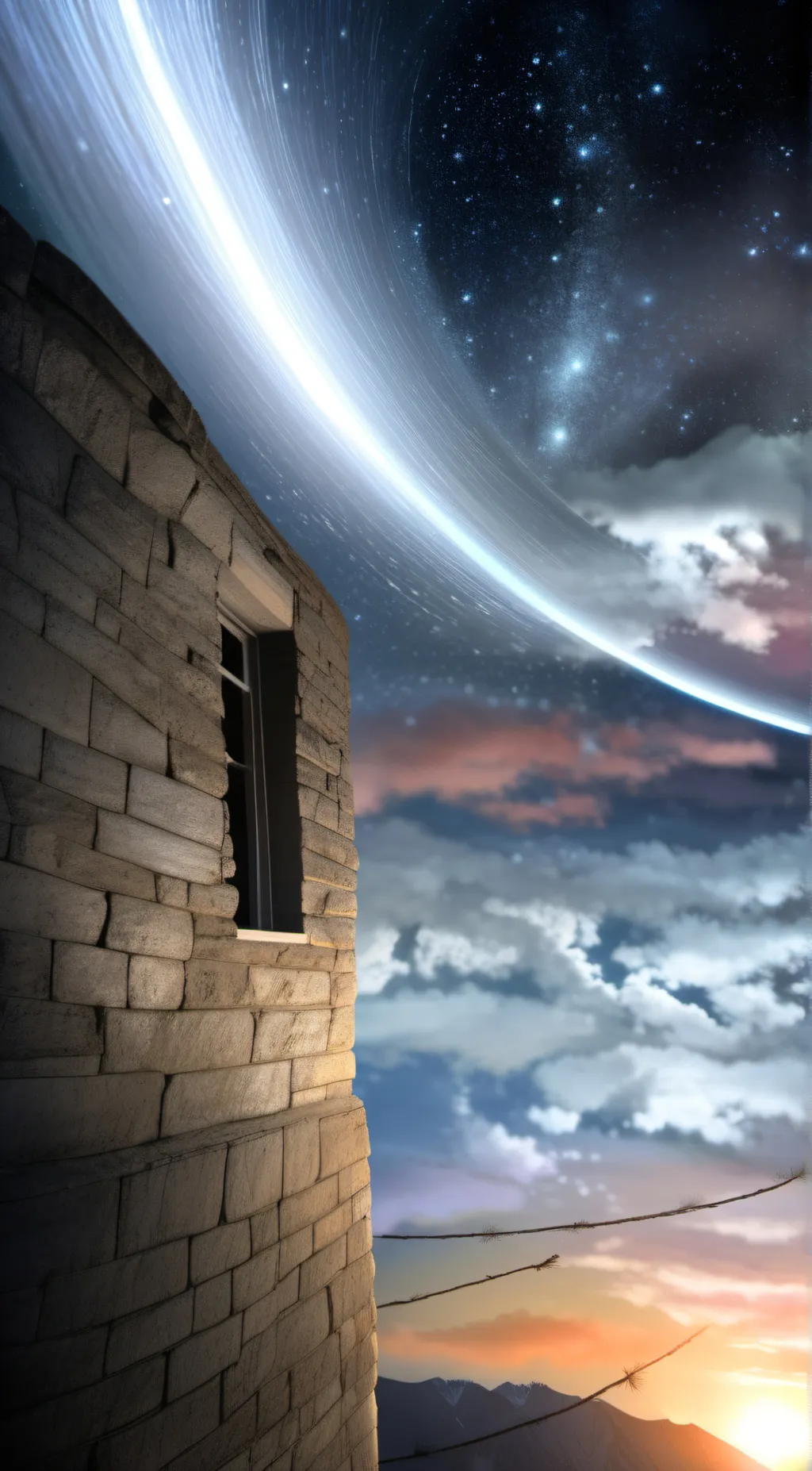 ai character: Night sky background