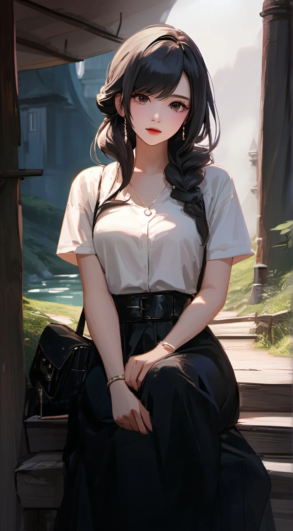 ai character: Ashley  background