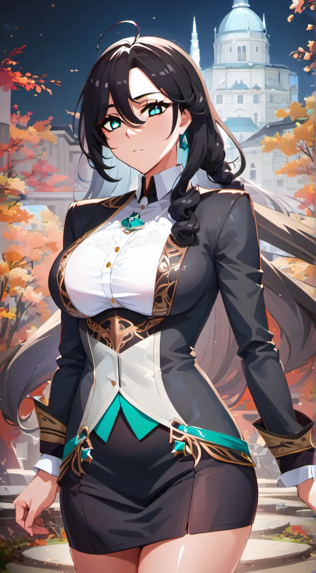 ai character: Aměra Florentine  background