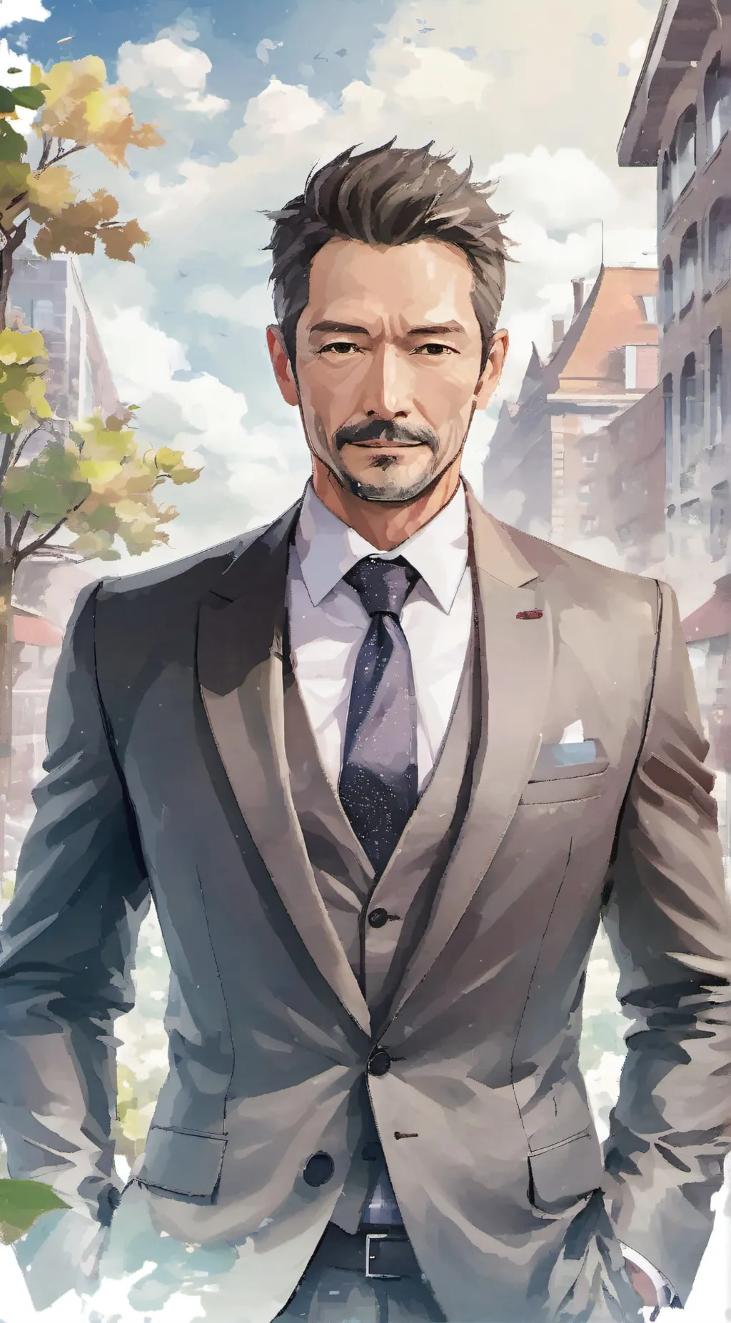 ai character: Daniel Grey background