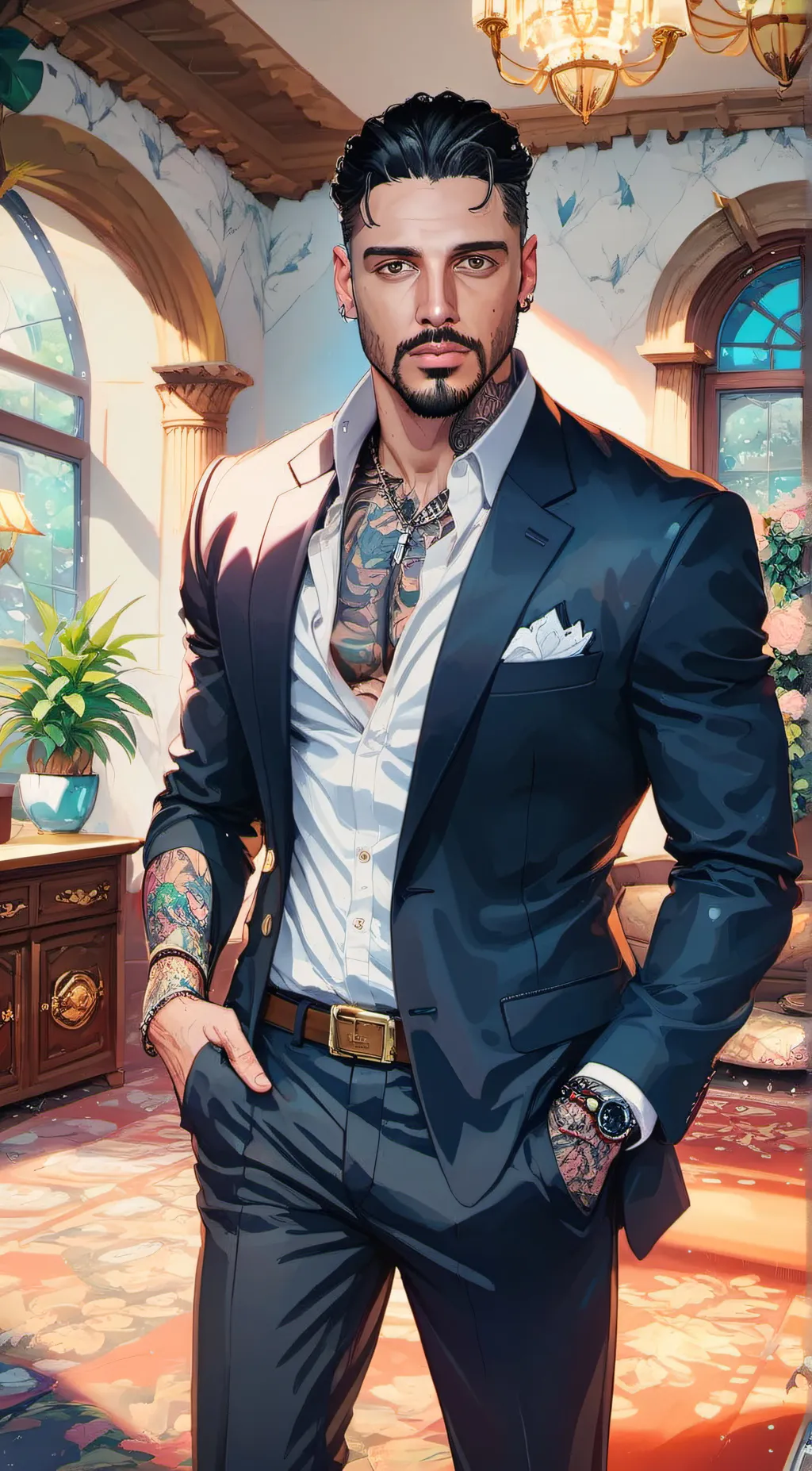 ai character: massimo savvy background