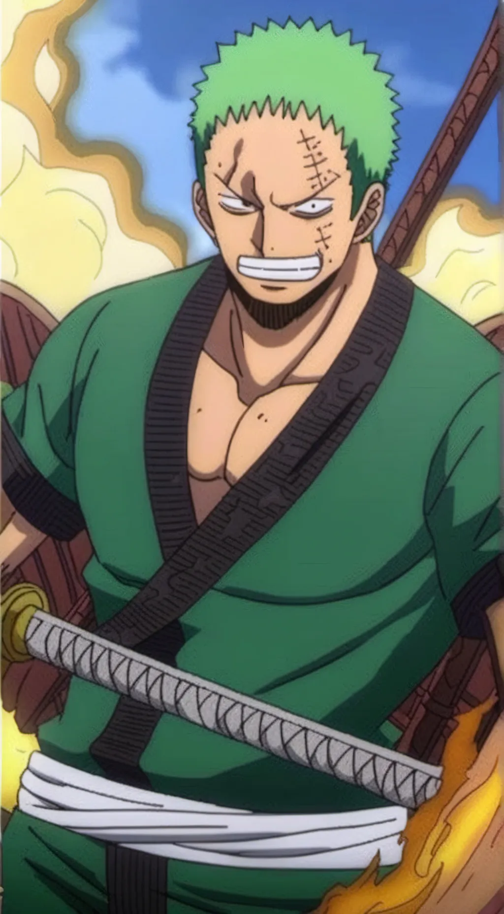 ai character: Zoro background