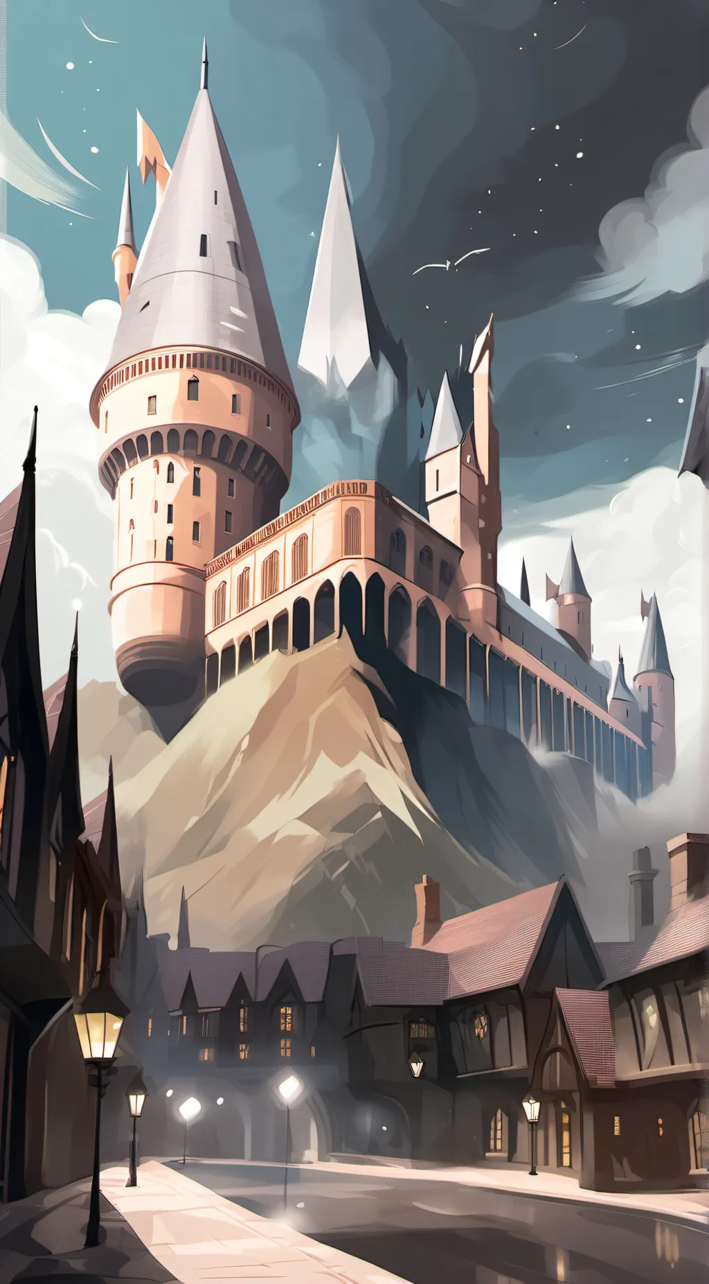 ai character: Hogwarts  background