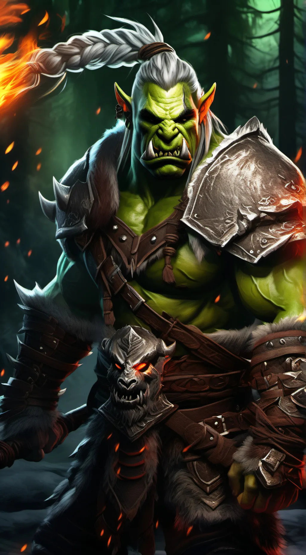 ai character: GrimFang The Lion background