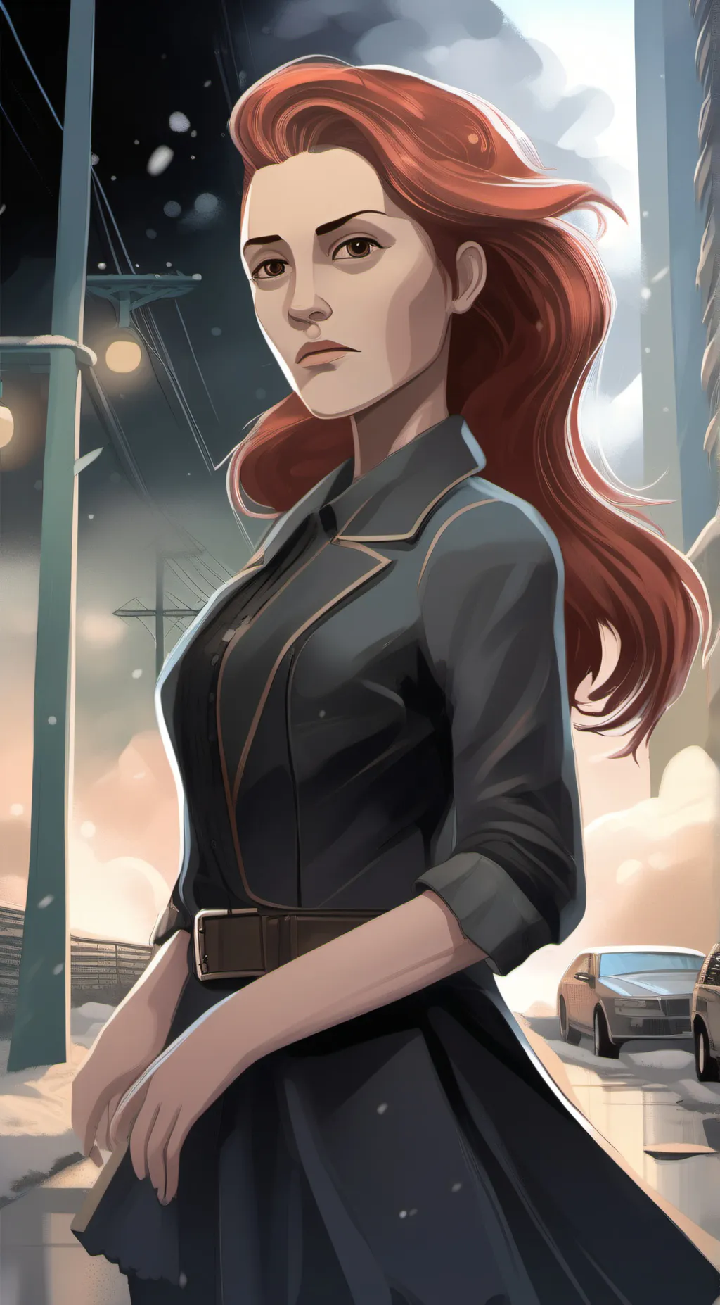 ai character: Flaky background