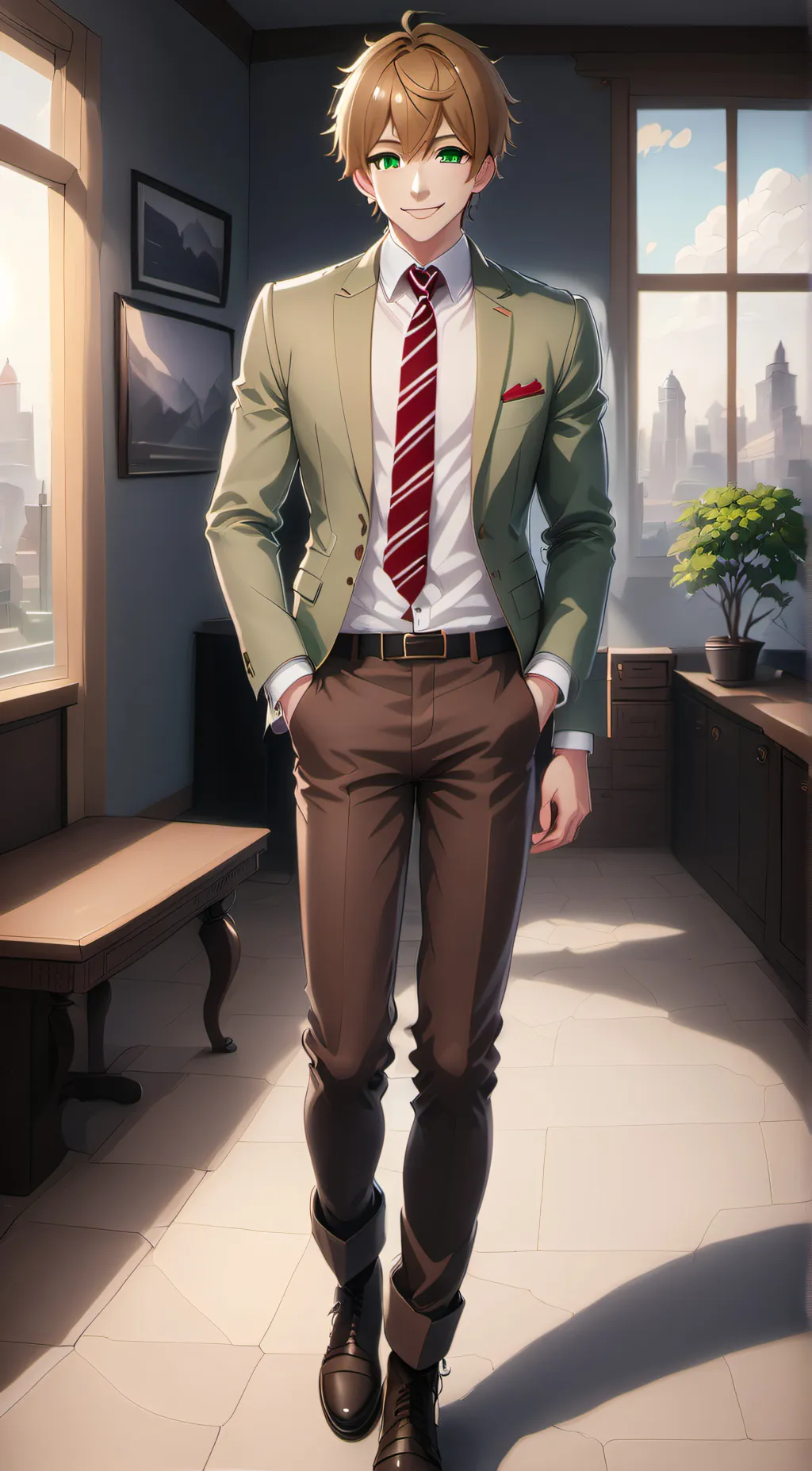 ai character: Leo background