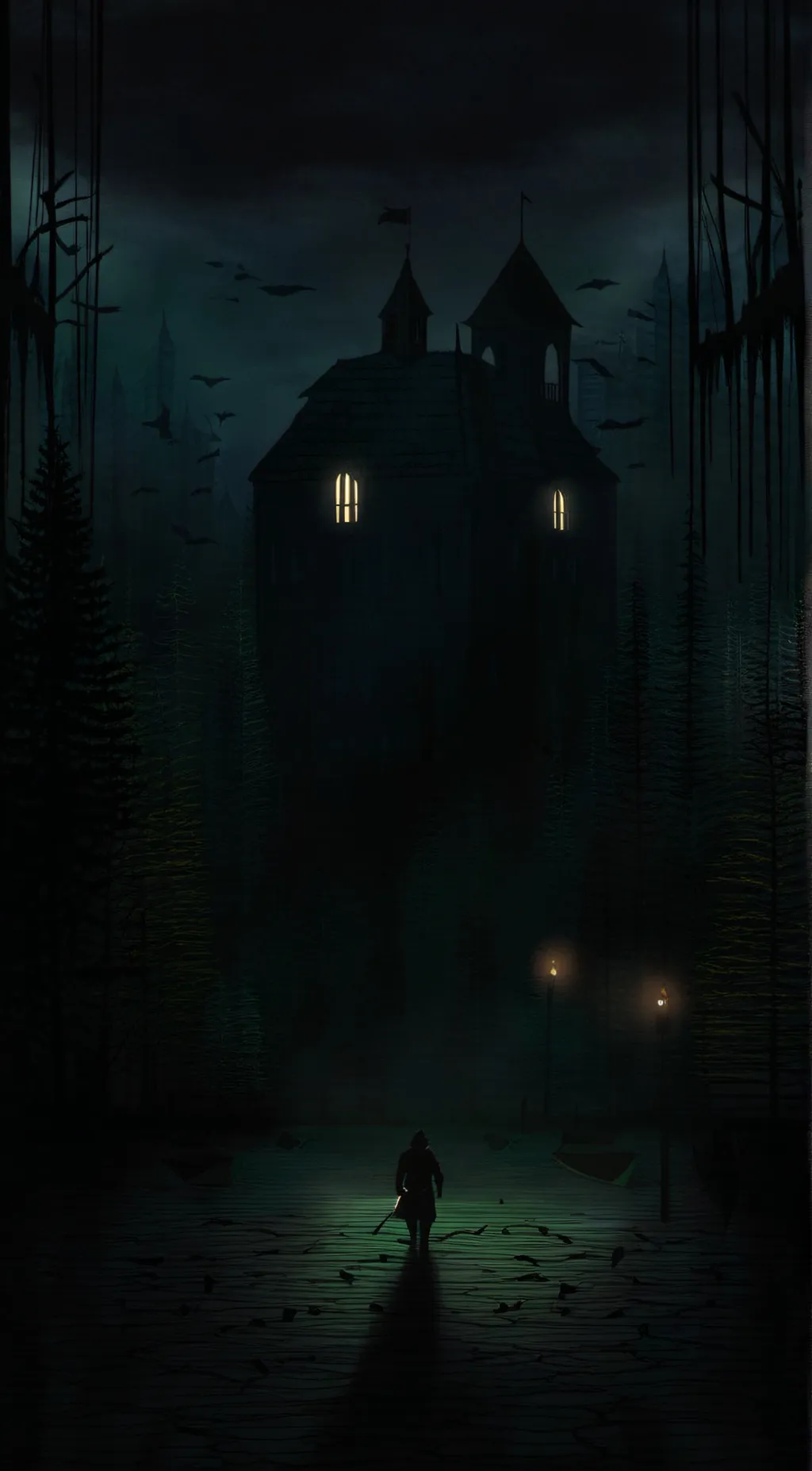 ai character: darkness background