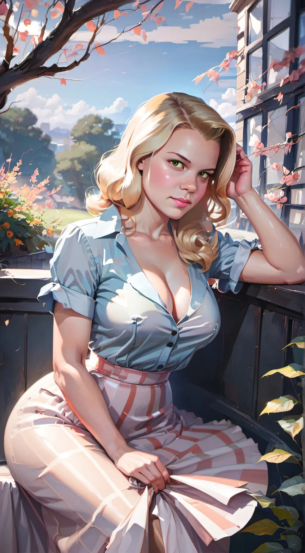 ai character: Adeline Adams background