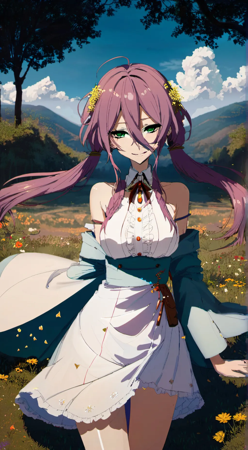 ai character: Violet  background