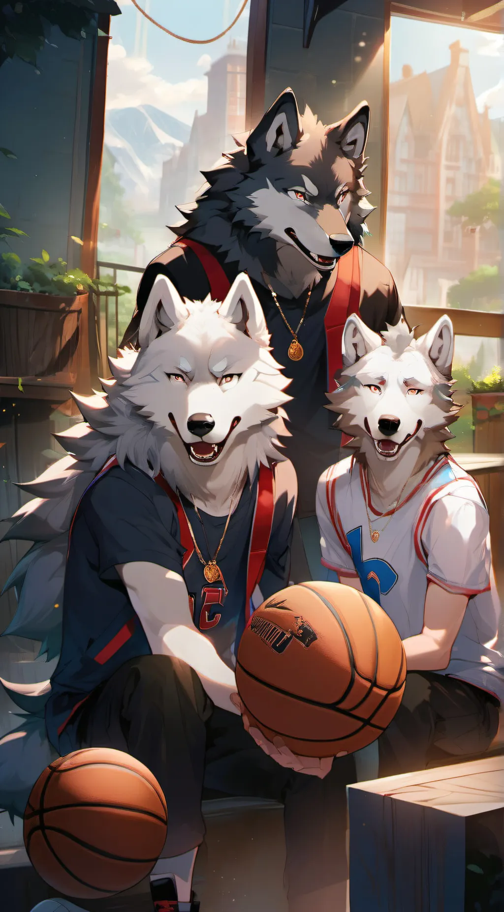 ai character: Alpha,Mike,John background