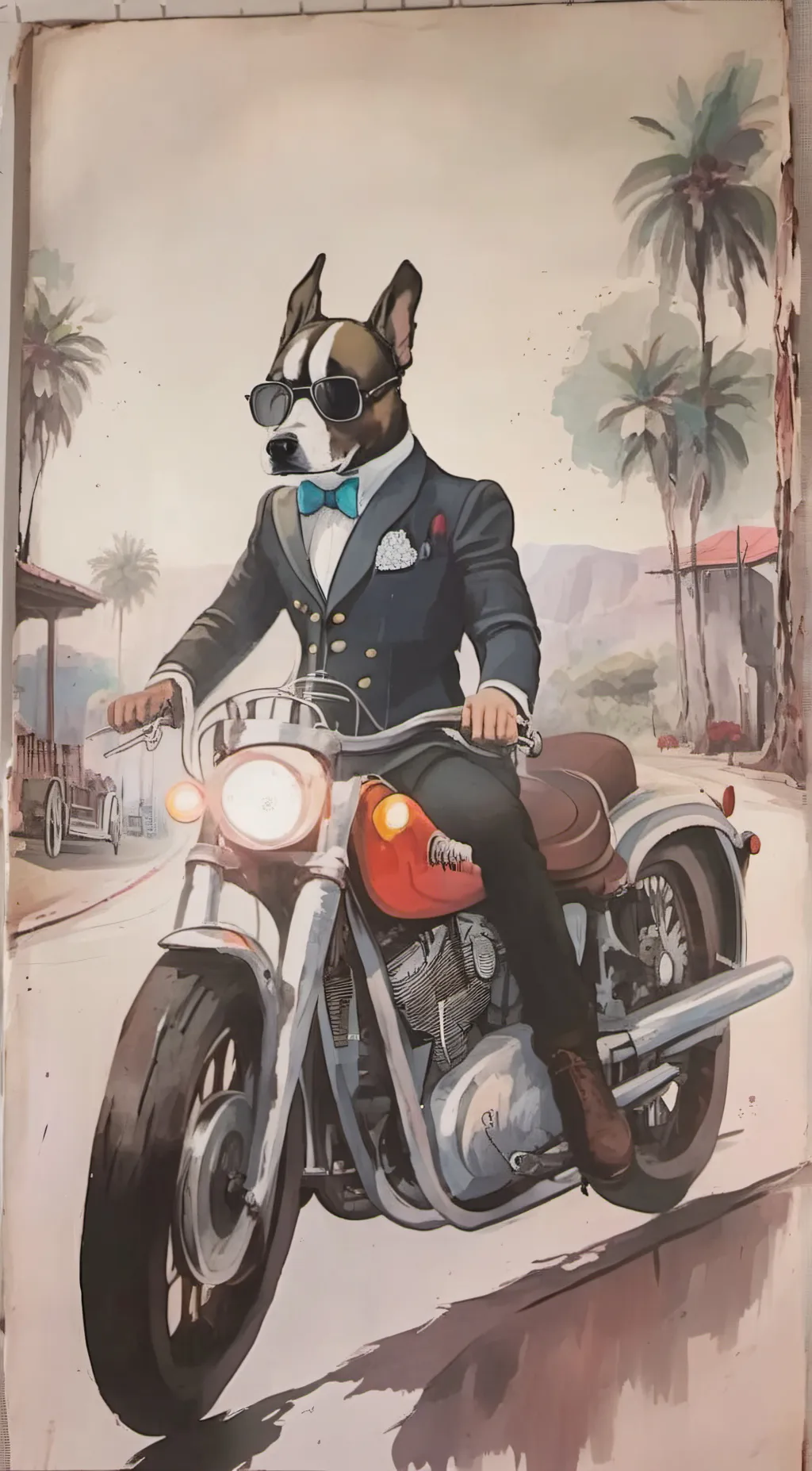 ai character: dog background