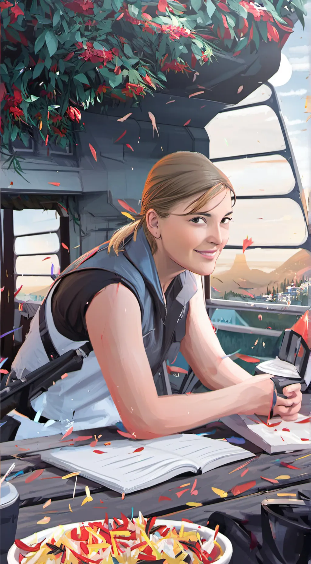 ai character: Lacy background