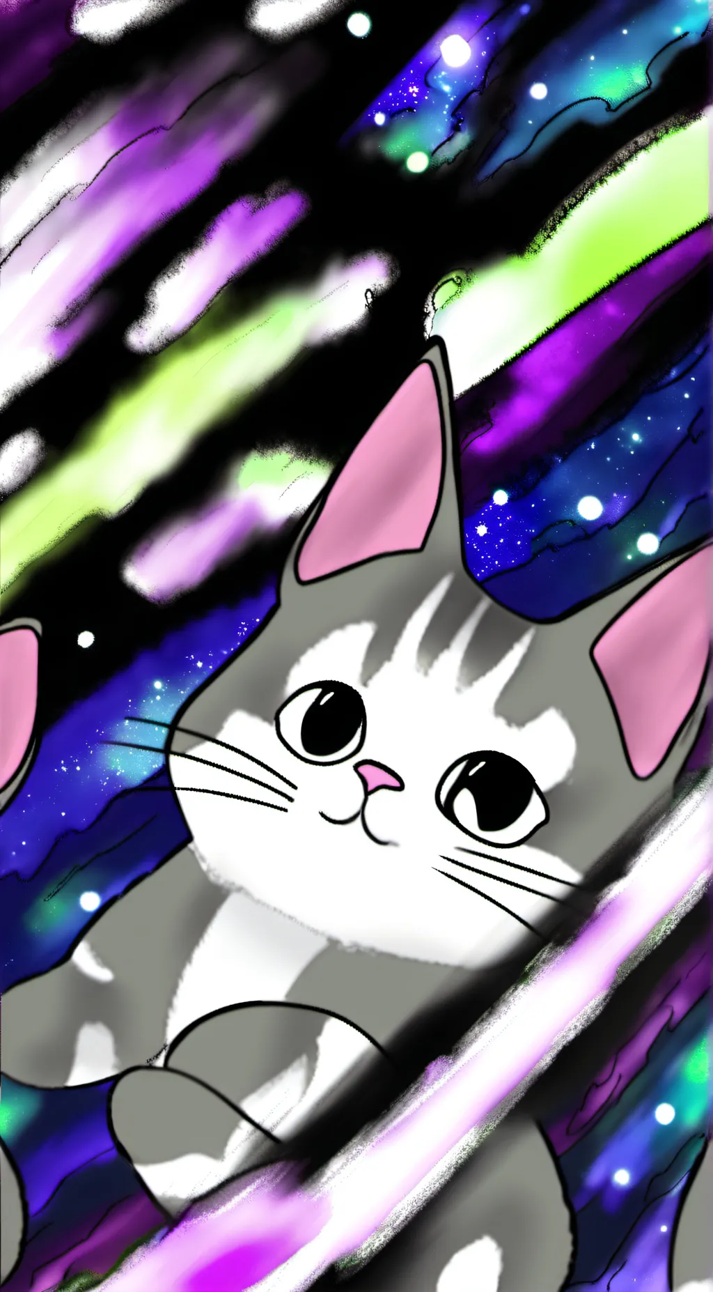 ai character: galactic background