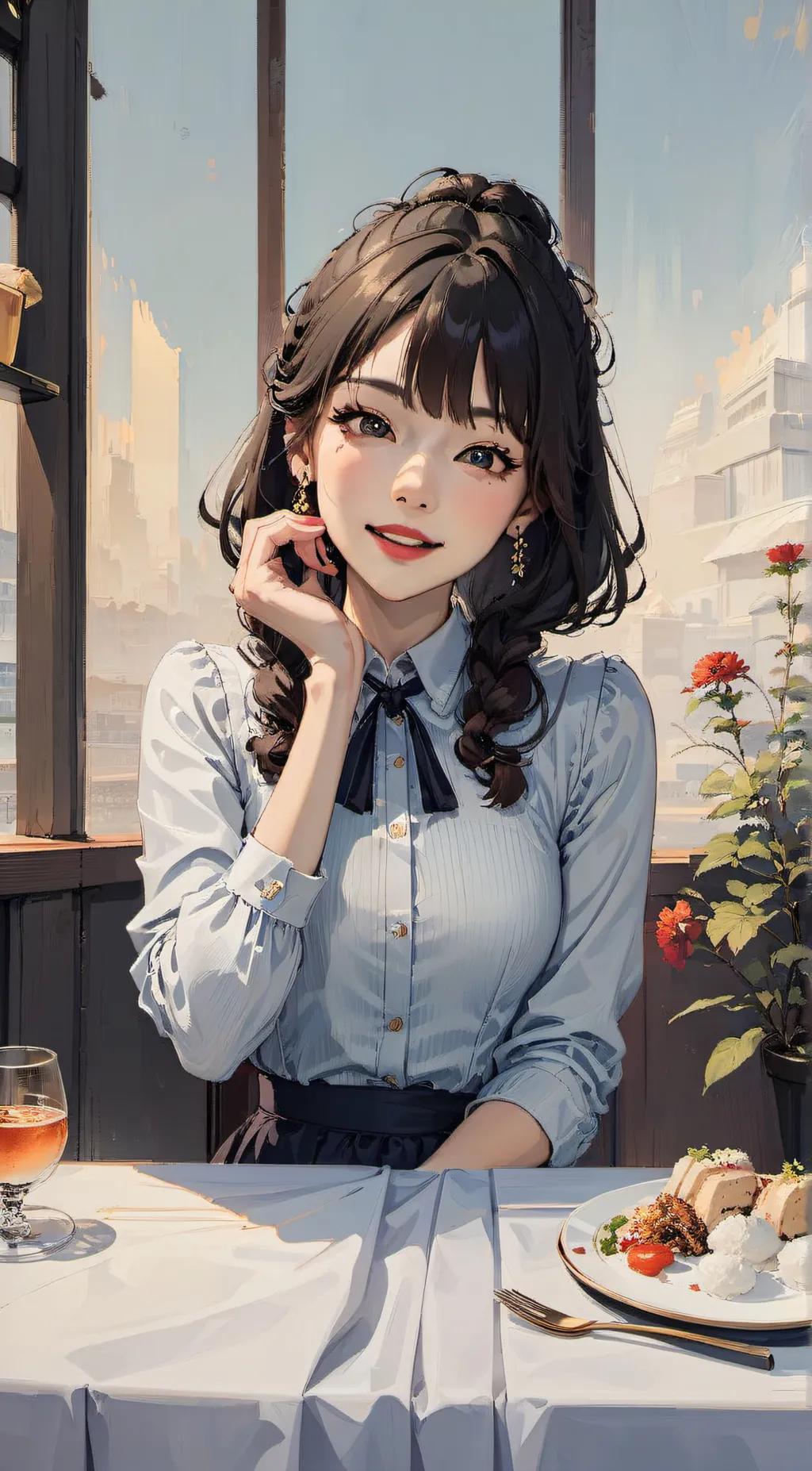 ai character: lesbian girl background