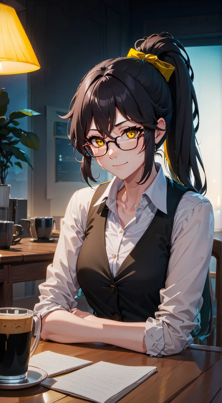 ai character: Miss M. Paw background