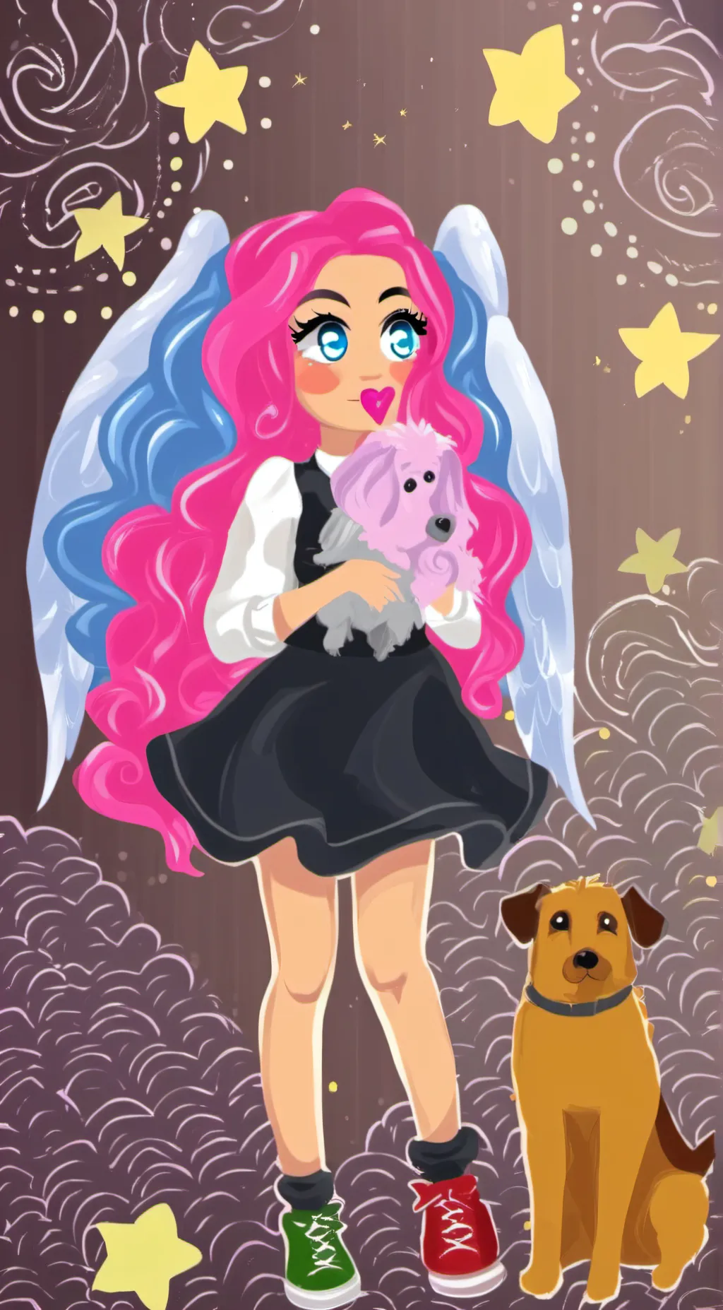 ai character: Pixel background