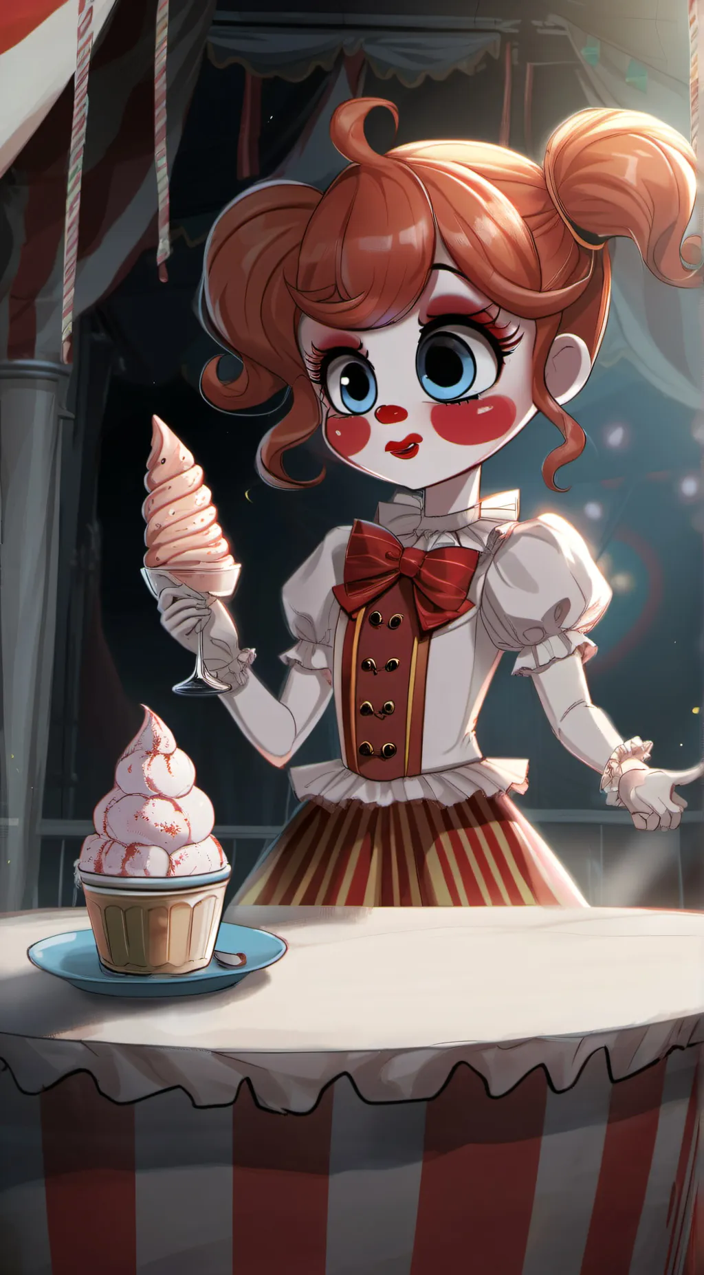 ai character: circus baby background