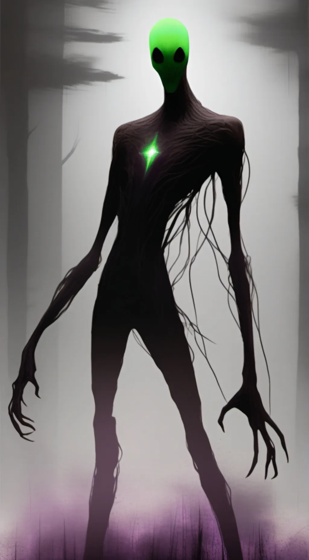 ai character: Corrup slenderman  background