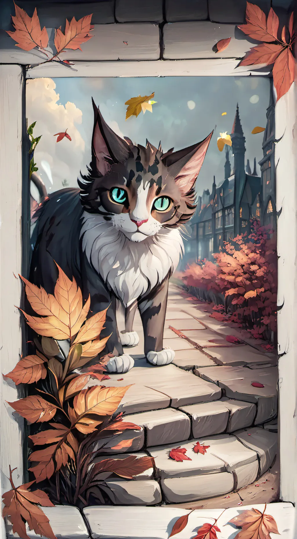 ai character: leafpaw graystripe background